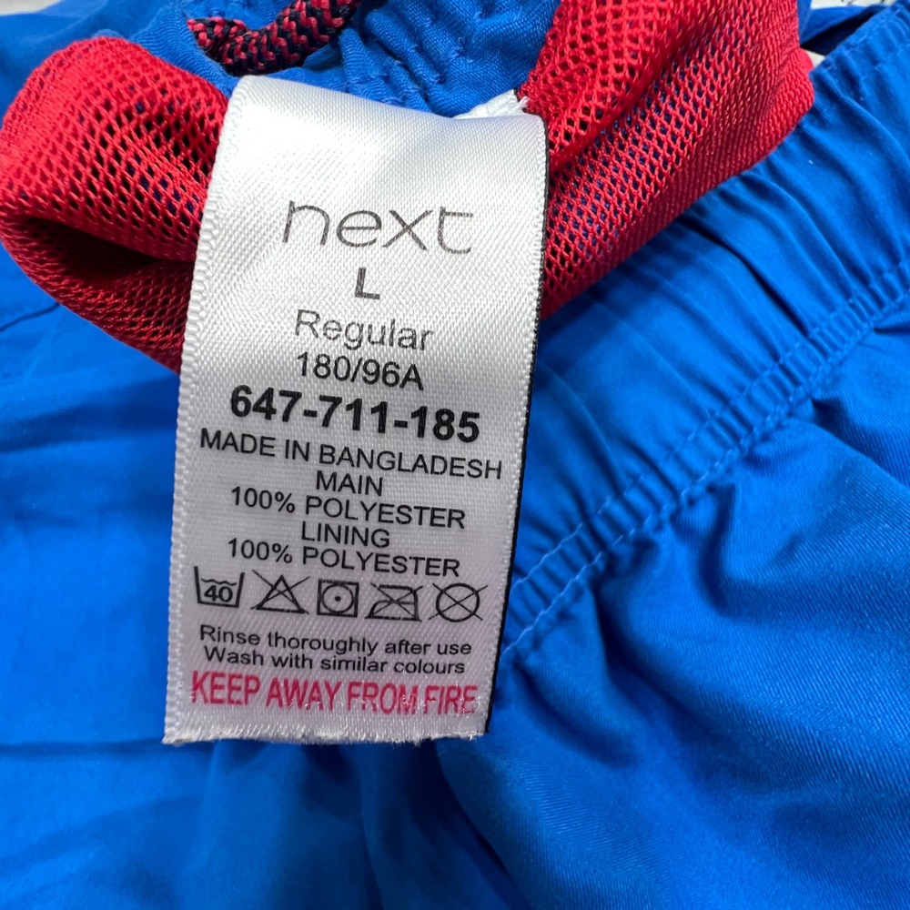 Next Swimwear Mens Royal Blue Board Shorts Mesh Lined Drawstring Size Large - Picture 4 of 16